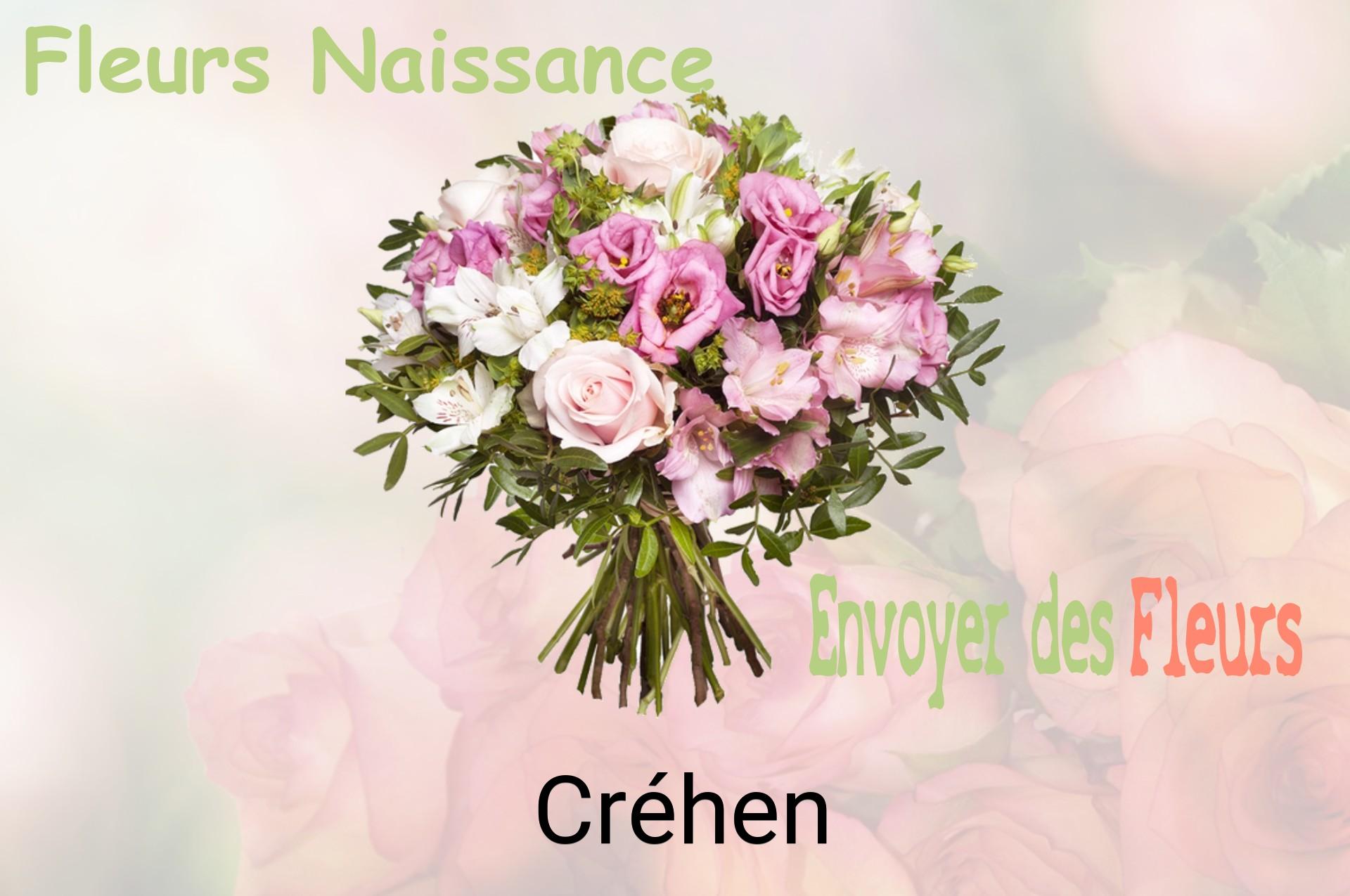 Bouquet de fleurs de naissance livré à Créhen